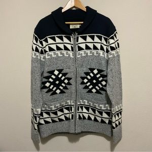 THE NORMAL BRAND mens wool blend zip up sweater